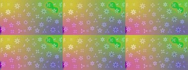 Varicoloneutral raster çizimi. Bir sürü nötr ve soyut çiçekli tropik eskiz deseni. Küçük çiçekte sevimli çiçek deseni var..