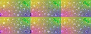 Varicoloneutral raster çizimi. Bir sürü nötr ve soyut çiçekli tropik eskiz deseni. Küçük çiçekte sevimli çiçek deseni var..