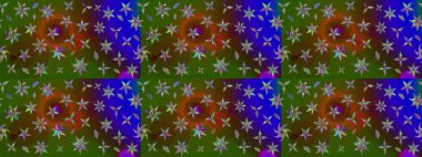 Raster deseni. Küçük çiçekte güzel bir çiçek deseni var. Çiçekli çiçek deseni, suluboya..