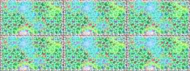 Raster. Duvar kağıtları, web sayfası geçmişi, yüzey dokuları, tekstil için mükemmel. Resimlerde tropik kelebekler görülür. Mavi renklerdeki kusursuz çiçek desenli arka plan.