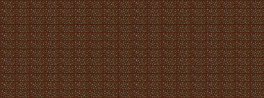 Kahverengi renklere karalama yapan çiçek desenli çizim. Raster illüstrasyonu.