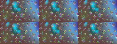 Çiçek kompozisyonu. Doğa. - Kahverengi çiçekler. Küçük çiçekte güzel bir desen var. Raster deseni. Çiçek arkaplan. Çiçek kolajı.