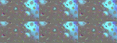 Raster çiçek desenleri çiziyor. Vadinin gri renkli çiçekleri.