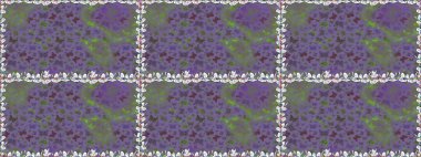 Giysi kumaşı için böcek dokusu parçası tekrarlanıyor. Violet 'in arka planında güzel, pürüzsüz bir kelebek bezi var. Raster illüstrasyonu. Bahar Kelebeği teması. Çizim, karalama, karalama. Sonsuz.