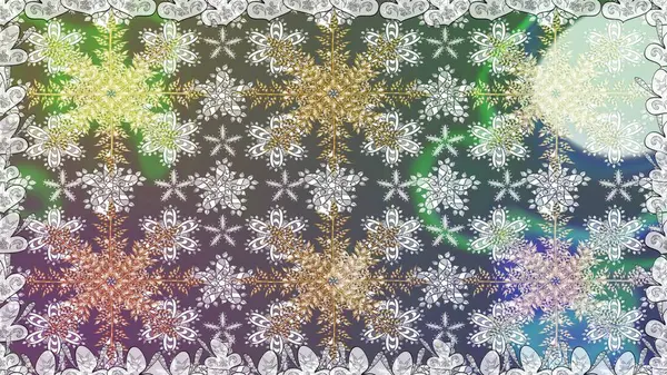 Barok tarzında kusursuz bir doğulu süsü. Gri renklerdeki altın elementler. Geleneksel klasik raster altın pürüzsüz desen.