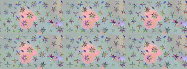 Gri renkli çiçekler. Raster düz çiçek çizim deseni. Tasarım hediye paketi, tebrik kartları, posterler ve afiş tasarımı.