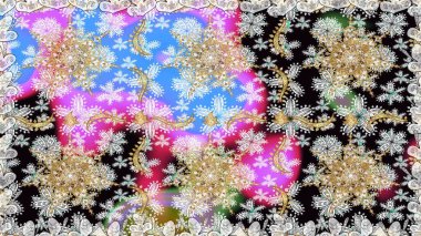 Barok tarzında altın çiçekli süs. Damask pürüzsüz yineleme kalıbı. Tarafsız renklerde altın element. Antika altın tekrarlanabilir duvar kağıdı.