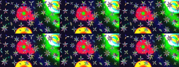 Güzel kumaş deseni. Raster illüstrasyonu. Güzel karalamalı çiçek desenli çizim. Küçük çiçekte sevimli çiçek deseni var..