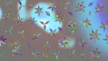 Raster illüstrasyonu. Çizim kalıbı. Organik motif arka planı. Ultraviyole kumaş deseni.