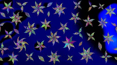 Raster illüstrasyonu. Kumaş, duvar kağıdı ve kağıt üzerine baskı yapmak için gelişen arka plan. Eski usul küçük çiçekli şirin bir eskiz deseni. Moda arka planında parlak buketler.