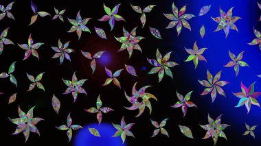 Siyah renkli etnik çiçeklerle süslenmiş zarif bir eskiz şekli. Raster Çiçek İllüstrasyonu güzel tekstil..