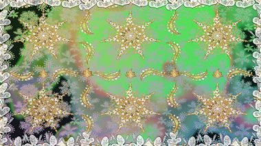 Altın elementlerle nötr renklerde altın desen. Geleneksel oryantasyon süsü. Klasik klasik klasik arka plan. Kusursuz klasik raster altın desenli.