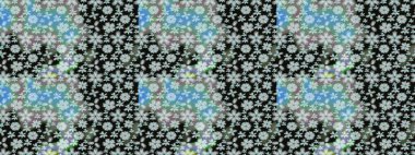 Raster resim. Çiçek desenli çiçek ve yaprakları ile. Sevimli küçük çiçek desenle.