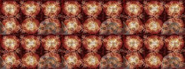 Süper tasarım posteri, kapak, kahverengi, kırmızı ve bej renkli kart tasarımı. Retro tarzı doku, soyut kış elementleri. Kar taneleri tasarımı. Moda olmuş kar taneleri ve elementler Memphis kartları.