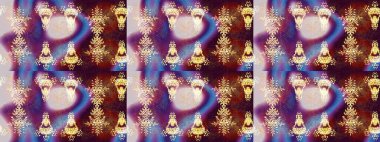 Üzerinde gelincikler ve vadi zambakları olan renkli çiçek desenli nakış deseni. Tekstil tasarımı için kahverengi, mor ve nötr renklerde geleneksel halk çiçekleri buketi.