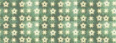 Küçük çiçekte hoş bir çiçek deseni var. Çiçeksel elementlerle süslenmiş zarif raster dokusu. Parlak çiçekli yeşil renkler üzerine soyut çizim deseni.
