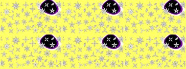 Varicoloyellow Raster çizimi. Küçük çiçekteki sevimli çiçek deseni. Birçok sarı soyut çiçekli tropikal çizim deseni.