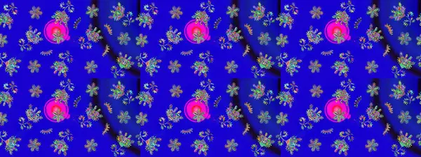 Çiçek deseni. Raster güzel kumaş deseni çiziyor. Renkli Bahar Teması eskiz kalıbı. Düz Çiçek Elementleri Tasarımı.