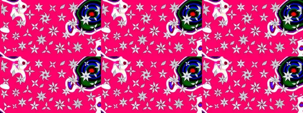 Renkli Bahar Teması eskiz kalıbı. Düz Çiçek Elementleri Tasarımı. Sevimli çiçek raster deseni. Mor renkte çiçekler.