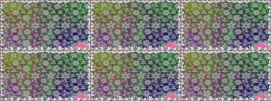 Raster. Gri renkli güzel çiçeklerle kusursuz desen, suluboya çiçek deseni, duvar kağıdı, kart veya kumaş için fayanslı..