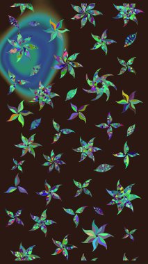 Küçük çiçekteki sevimli çiçek deseni. Raster illüstrasyonu. Modaya uygun kumaş deseni. Tony 'nin kumaş desenini çiz.