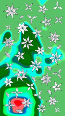 Sınır Kızılderili çiçekli paisley patten. Taslak süsleme izi. Tebrik kartı geçmişi, boyama kitabı, arkaplan ve tekstil için kullanılabilir. Etnik Mandala havlusu. Raster Henna tarzı.