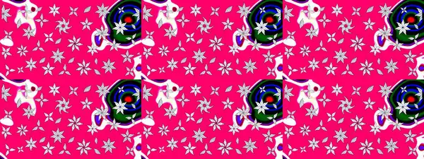 Renkli Bahar Teması eskiz kalıbı. Düz Çiçek Elementleri Tasarımı. Sevimli çiçek raster deseni. Mor renkte çiçekler.