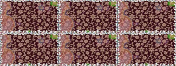 Çiçek desenli raster, kahverengi çizgi grafik desenli soyut raster arkaplan. Modern stil dokusu.