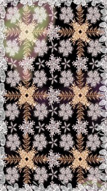 Raster deseni. Küçük çiçekteki sevimli çiçek deseni. Raster illüstrasyonu. Siyah renklerde. Soyut çiçek pürüzsüz desen arkaplanı.