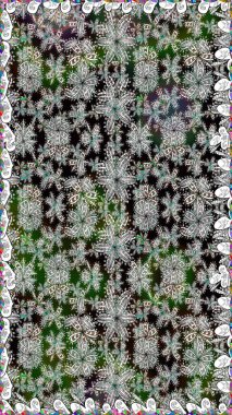 Çiçekli el, pürüzsüz desen çizmiş. Modern gelişim, gri raster arka plan duvar kağıdı çizimi, klasik çizgiler, desenli desenli çiçekler, çiçekli süsler..