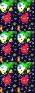 Klasik çiçek tasarımı elementleri. Raster illüstrasyonu. Gri kıvırcık çiçekler gri renkte şekillenir.