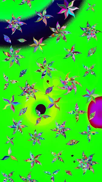 Raster illüstrasyonu. Tomurcukları çiçek olan sevimli bir çiçek deseni. Raster. Eskiz geçmişi. Kumaş, tekstil, duvar kağıdı baskısı için. Antika retro tarzı.