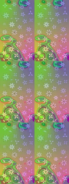 Klasik çiçek tasarımı elementleri. Yeşil kıvırcık çiçekler yeşil renkte şekillenir. Raster illüstrasyonu.