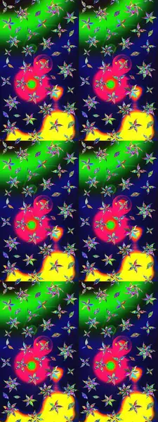 Güzel karalamalı çiçek desenli çizim. Küçük çiçekteki sevimli çiçek deseni. Güzel kumaş deseni. Raster illüstrasyonu.