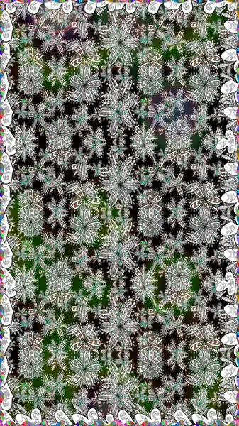 Çiçekli el, pürüzsüz desen çizmiş. Modern gelişim, gri raster arka plan duvar kağıdı çizimi, klasik çizgiler, desenli desenli çiçekler, çiçekli süsler..