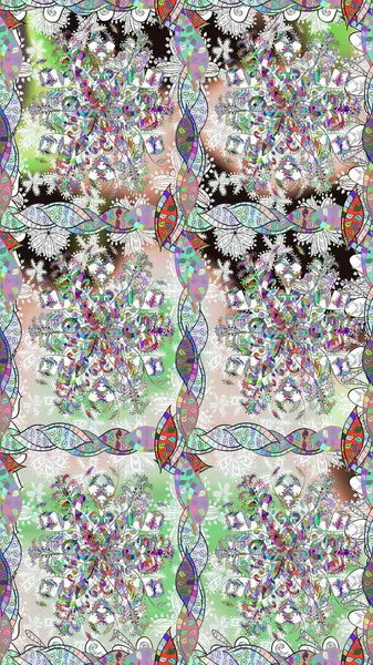 Sevimli çiçek desenli küçük çiçek. Raster resim. Dikişsiz Tony kumaş desen. Moda kumaş deseni.