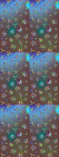 Şirin çiçekli, desenli, kahverengi renkli bir eskiz deseni. Tekstil için suluboya eskiz deseni. El çizimi çiçek çizimi deseni (fayans)).