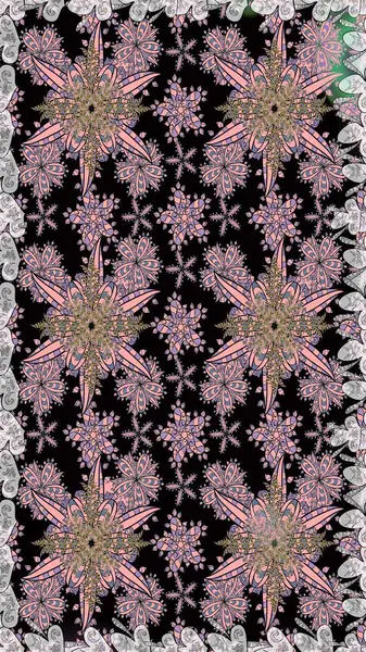 Vadinin çiçekleri siyah renklerde. Çiçeksiz desenlerin çizimi.