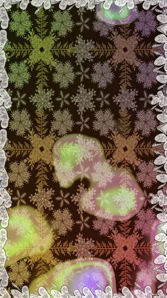 Suluboya tarzında kahverengi renkte. Küçük çiçekli kusursuz yay deseni. Raster illüstrasyonu.