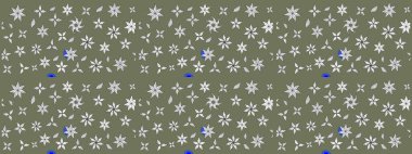 Çiçekli çizim şekli. Yeşil renkli çiçekler. Renkli Bahar Teması eskiz kalıbı. Düz Çiçek Elementleri Tasarımı.