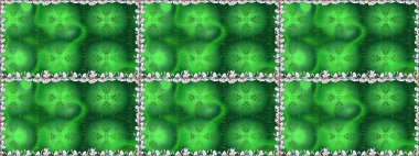 Raster - stok. Yeşil çiçekli kusursuz desen, suluboya çiçek deseni, şirin çiçek, duvar kağıdı, kart veya kumaş için fayanslı.