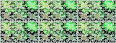 Raster illüstrasyonu. Kusursuz çiçek deseni. Asya tekstil tarzında. Raster illüstrasyonu. Yeşil renkte çiçekler.