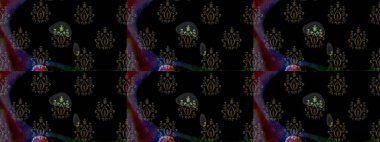 Raster Noel soyut renkli arka plan ve düşen kar tanesi. Noel süslemeleri ve Noel süslemeleri.