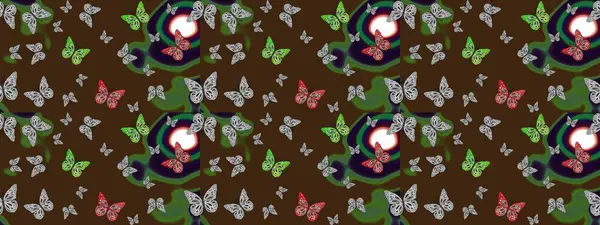 Erkekler, kızlar, elbiseler, duvar kağıtları için soyut çizim kalıbı. Kelebekli çizim şekli. Raster illüstrasyonu. Çizim, karalama, karalama. Sonsuz.