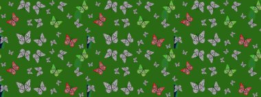 Raster illüstrasyonu. Soyut renkli arkaplan. Yetişkin ve büyük çocuklar için boyama kitabı. Robot resim. Dekoratif stil. Renkli Sayfa Dekoratif Kelebek.