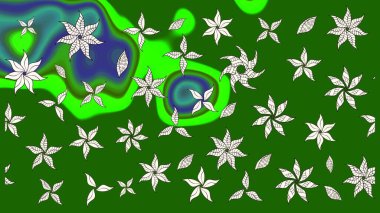 Raster. Sabıka fotoğraflarında, bebek kıyafetlerinde, duvar kâğıtlarında, paket kutularında falan kullanılabilir. Zarif, parlak ve eskiz yeşil çiçek deseni tasarımı.