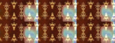 Kahverengi, nötr ve bej renkli çiçekli suluboya. Raster illüstrasyonu. Düz Çiçek Elementleri Tasarımı. Renkli Bahar Teması çizim şablonu.