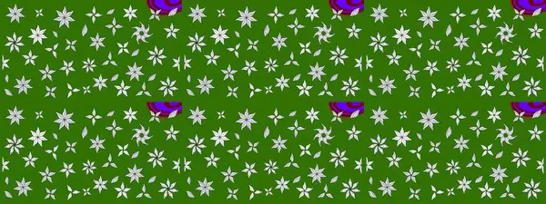 Düz Çiçek Elementleri Tasarımı. Raster güzel kumaş deseni çiziyor. Çiçek deseni. Renkli Bahar Teması çizim şablonu.