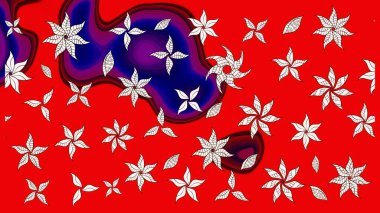 Suluboya etkisi. Organik elementler. Raster deseni. Botanik çizim deseni.