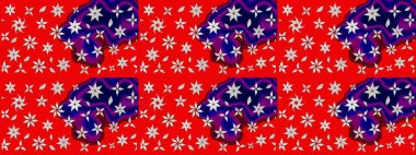 Çiçek deseni. Raster illüstrasyonu. Chichi 'nin kumaş kalıbını çiz. Renkli Bahar Teması eskiz kalıbı. Düz Çiçek Elementleri Tasarımı.